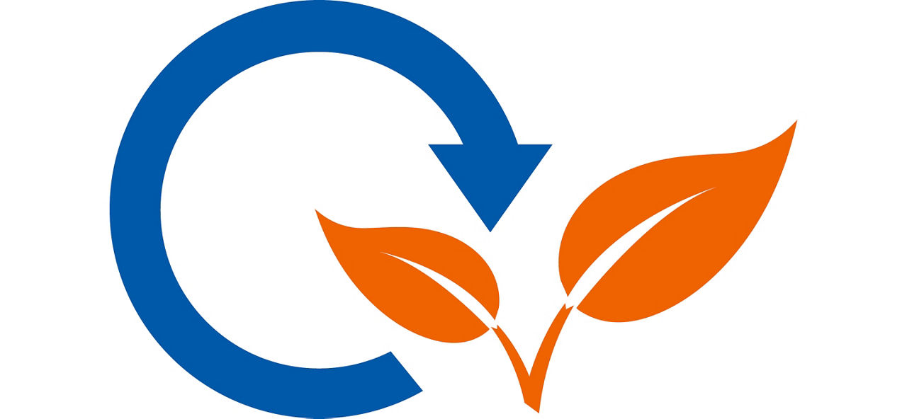 Piktogramm Kreis und zwei Blätter