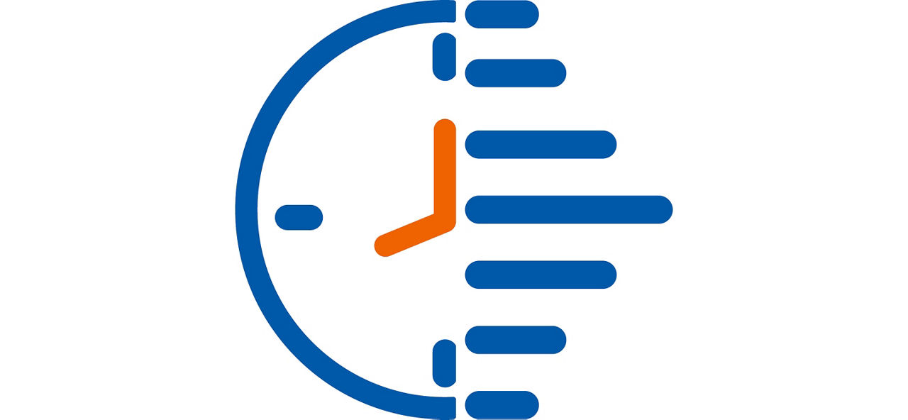 Piktogramm halbe Uhr 