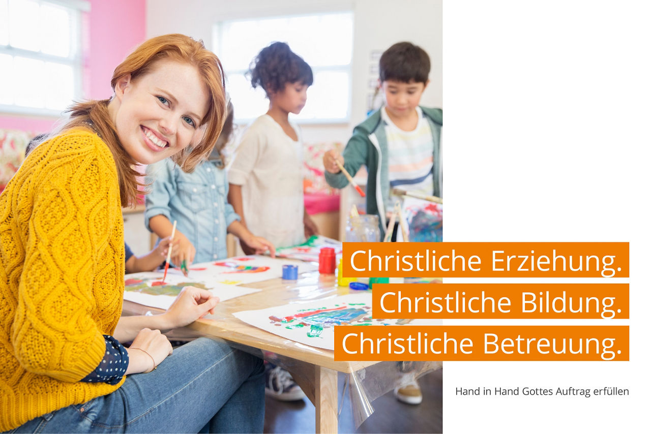 Lehrerin und Kinder