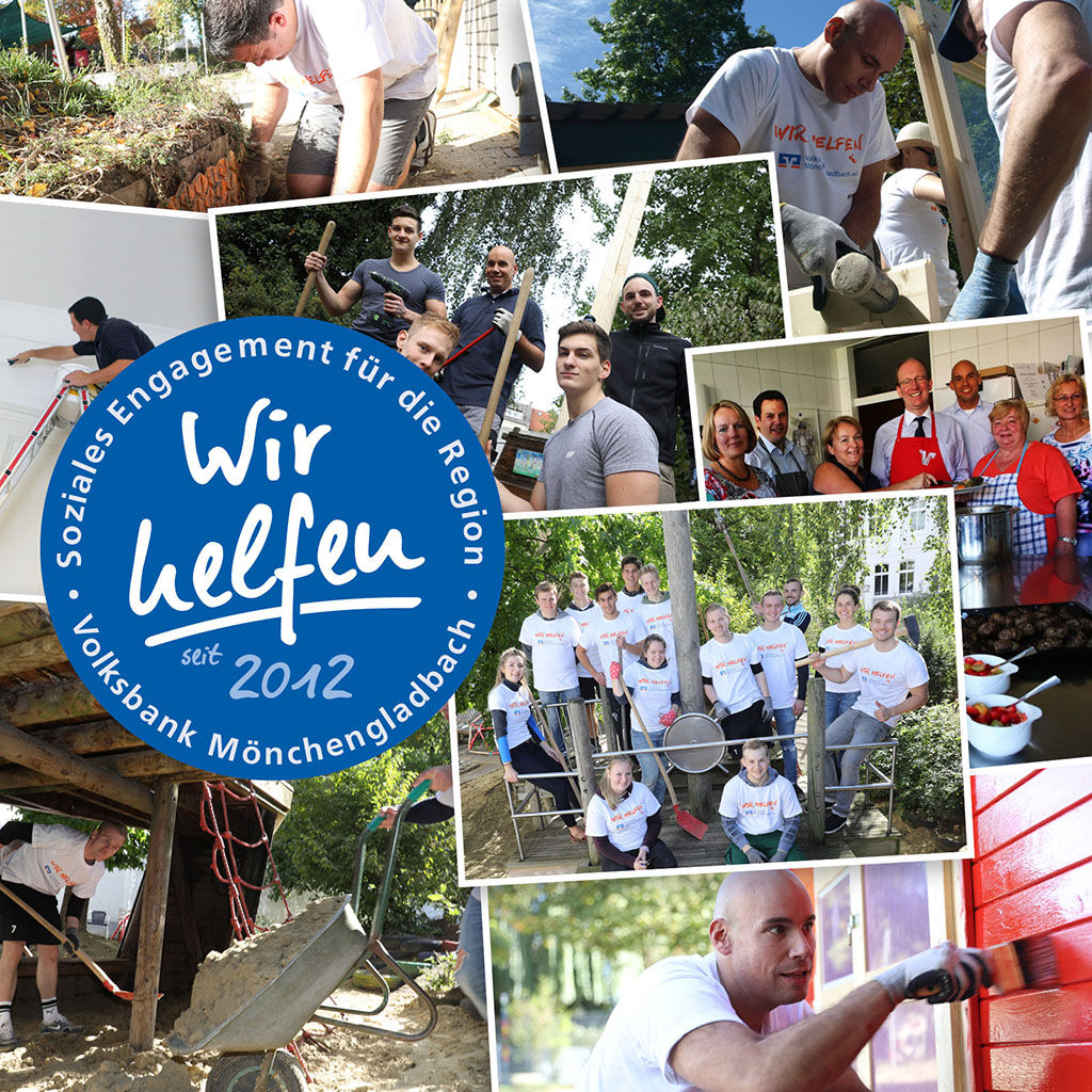 Verschiedene Fotos aus den Aktionen von "wir helfen"