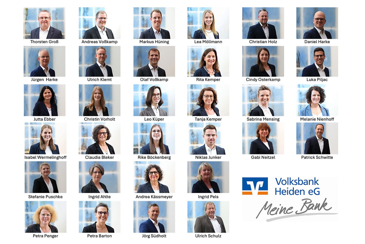 Collage von Bankmitarbeiter