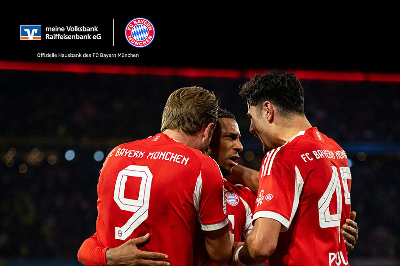 FC Bayern München Spieler beim Jubeln.