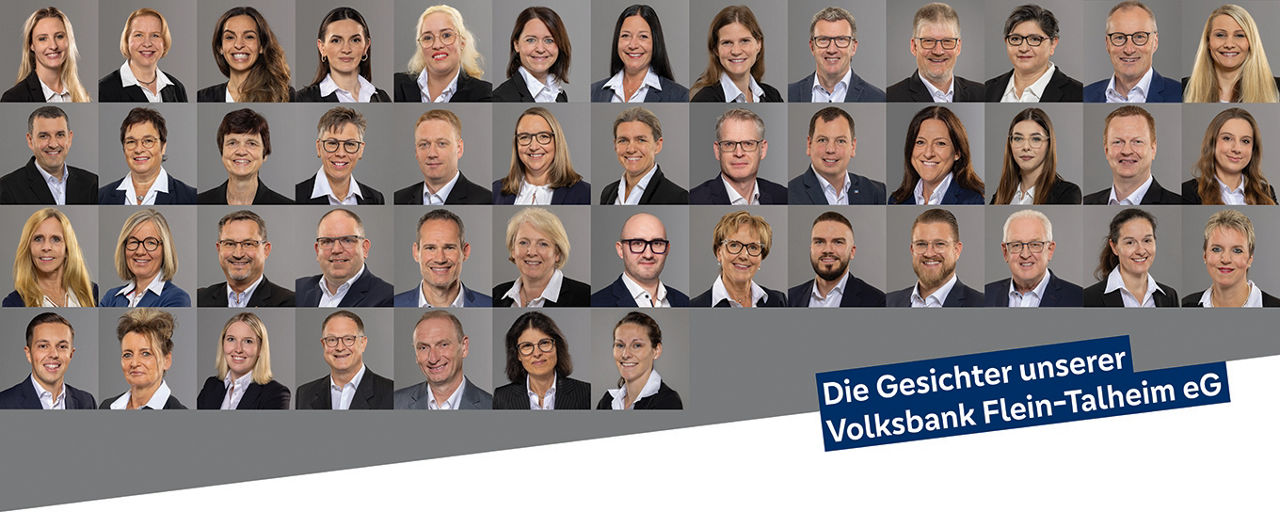 Die Mitarbeiter der Volksbank Flein- Talheim eG