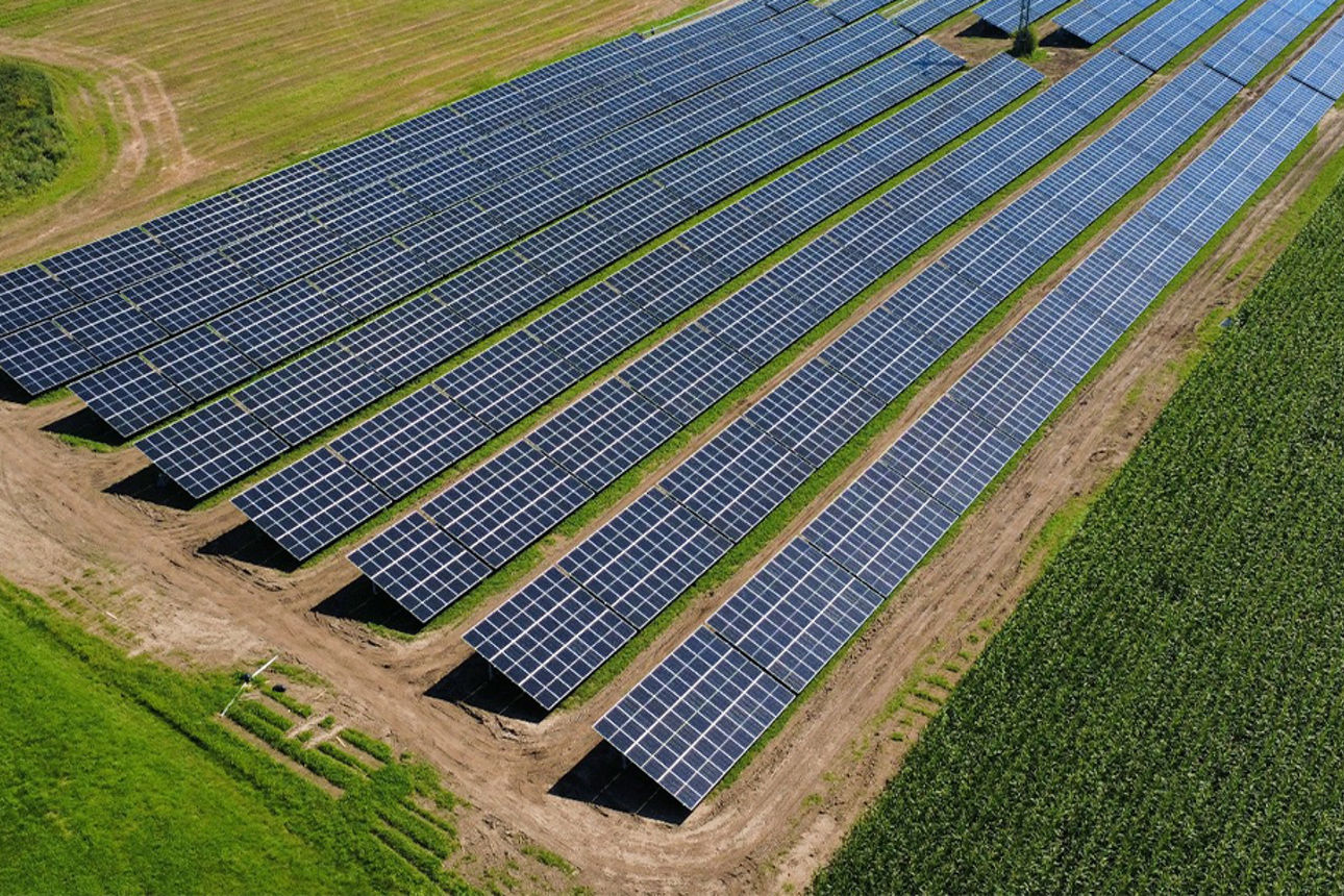 Drohnenaufnahme Bürgersolarpark Ainring