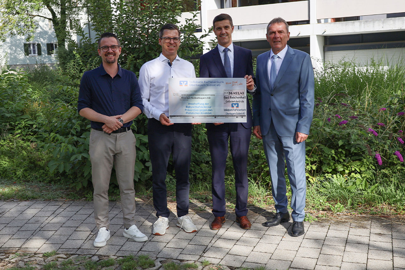 Gegen den Plötzlichen Kindstod: VR Bank spendet 36.450 Euro an Kliniken Südostbayern