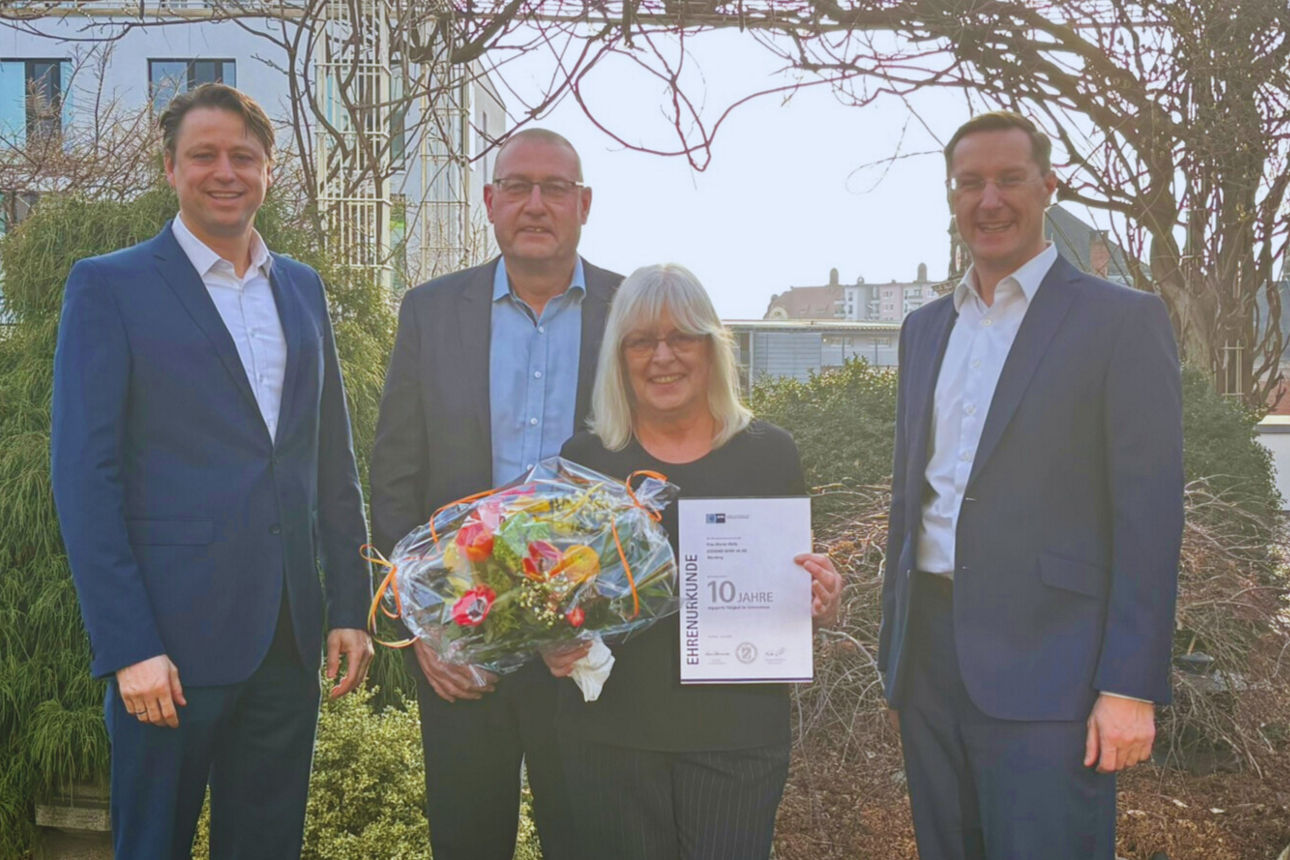 10 Jahre bei der Evenord-Bank – Jubiläum für Frau Mally