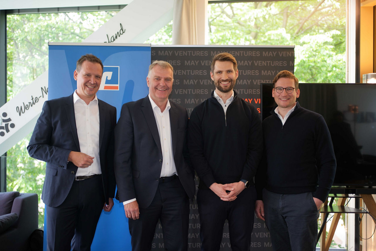 Christoph Roß, Jürgen Feistmann, Dominik Lohle, Maximilian Derpa, v.l.n.r.