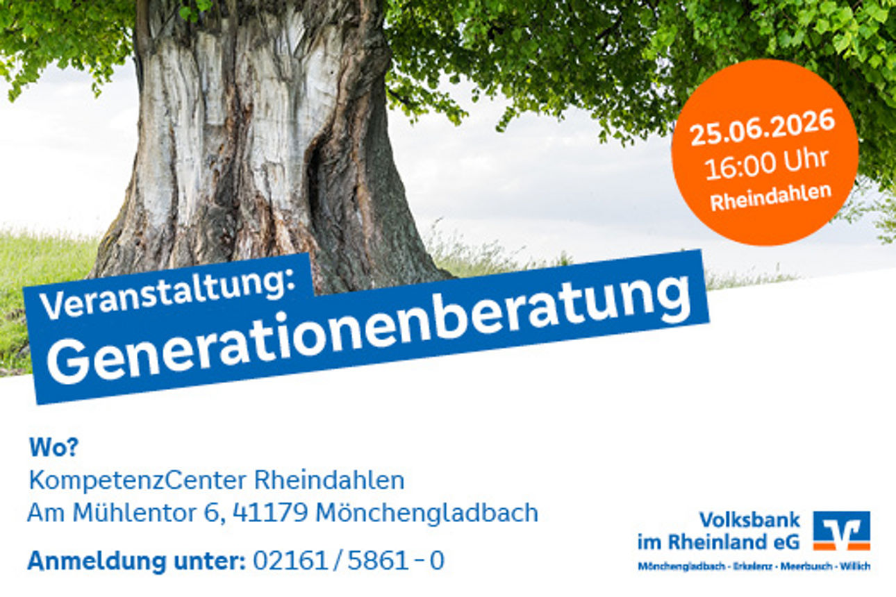 Auf dem Bild ist im Hintergrund ein Baumstamm zu sehen. Im Vordergrund stehen Daten und Infos zur Veranstaltung am 25.06.2026