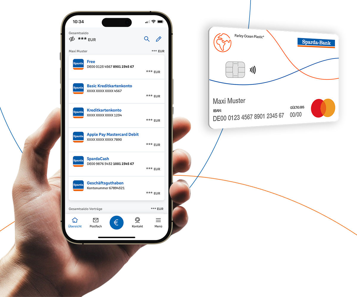 Online banking mit Karte Infografik