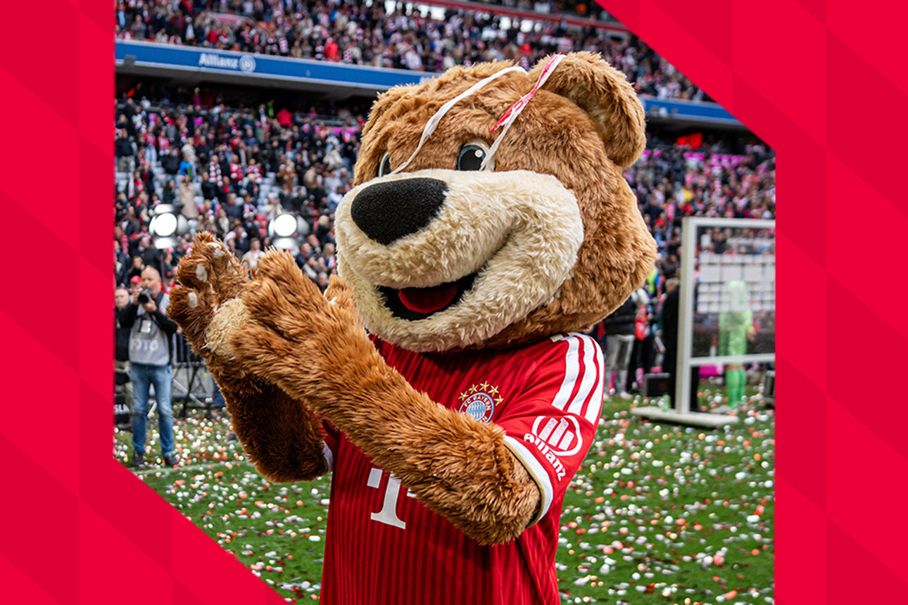 Spieler des FC Bayern München Basketball mit Rautenmuster außen