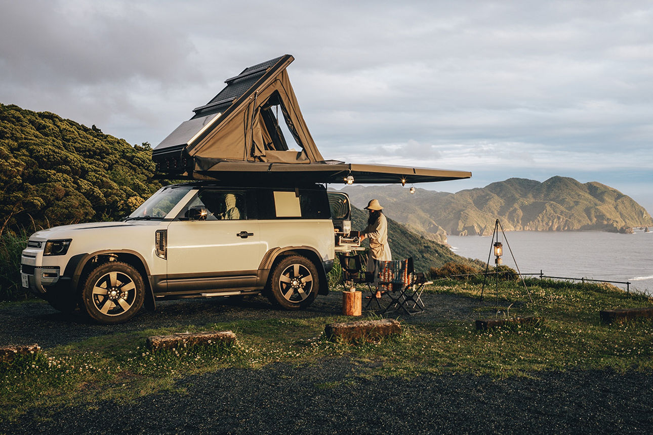 Campen mit dem Auto am See
