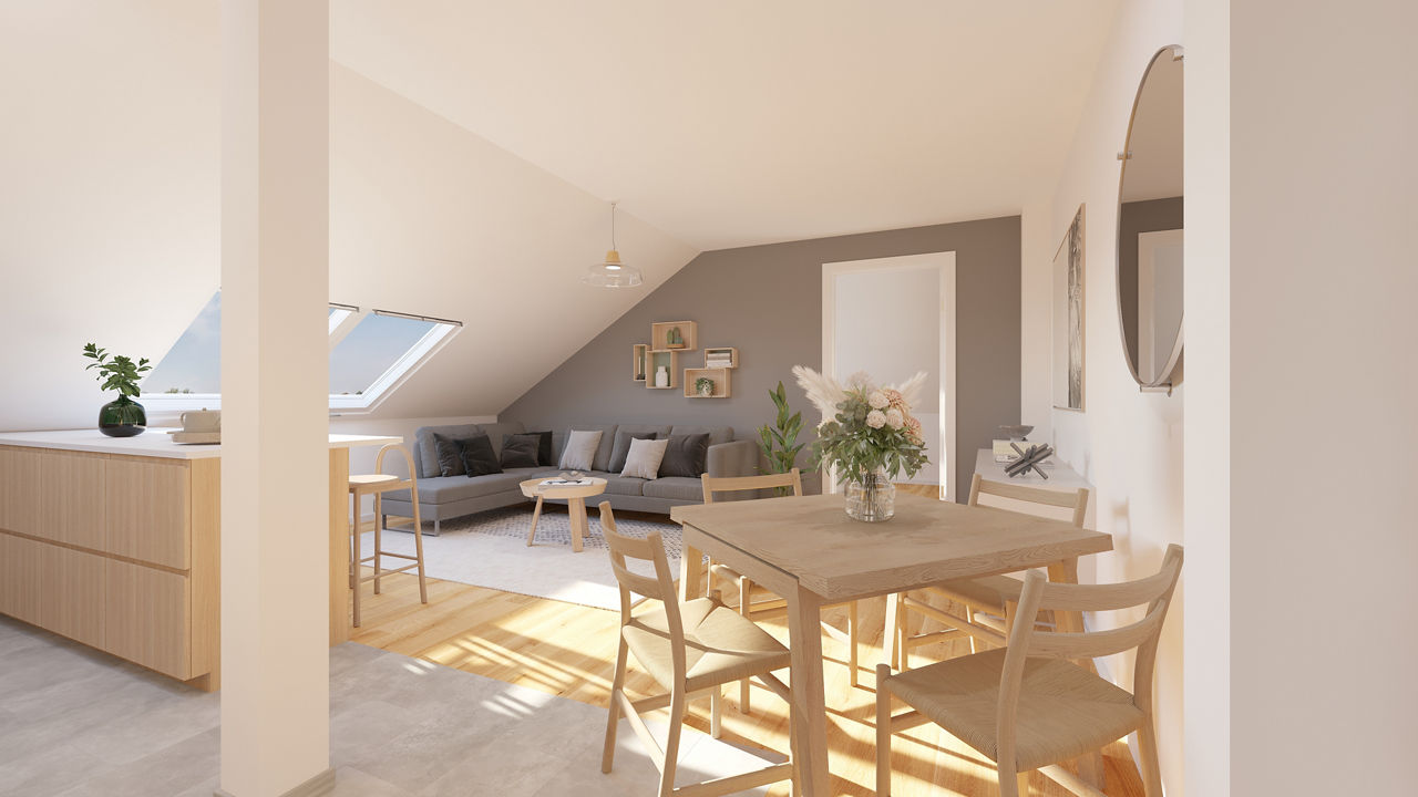 Nr. 10 Gemütliche 2-Zimmer-Wohnung im Dachgeschoss