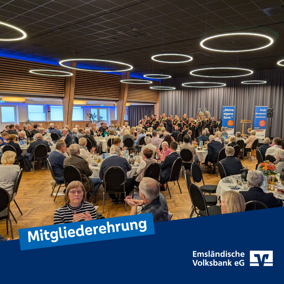 Mitgliederehrung im Saal Kamp