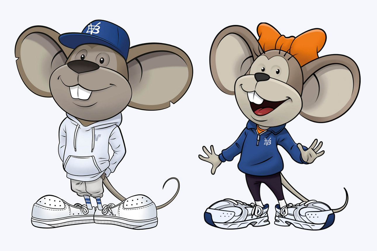 Volksbank-Mäuse Hanni und Manni