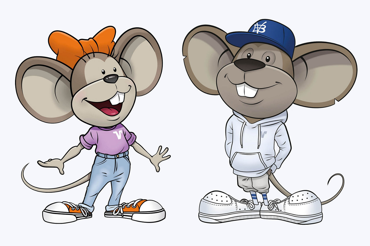 Hanni und Manni, die Maskottchen