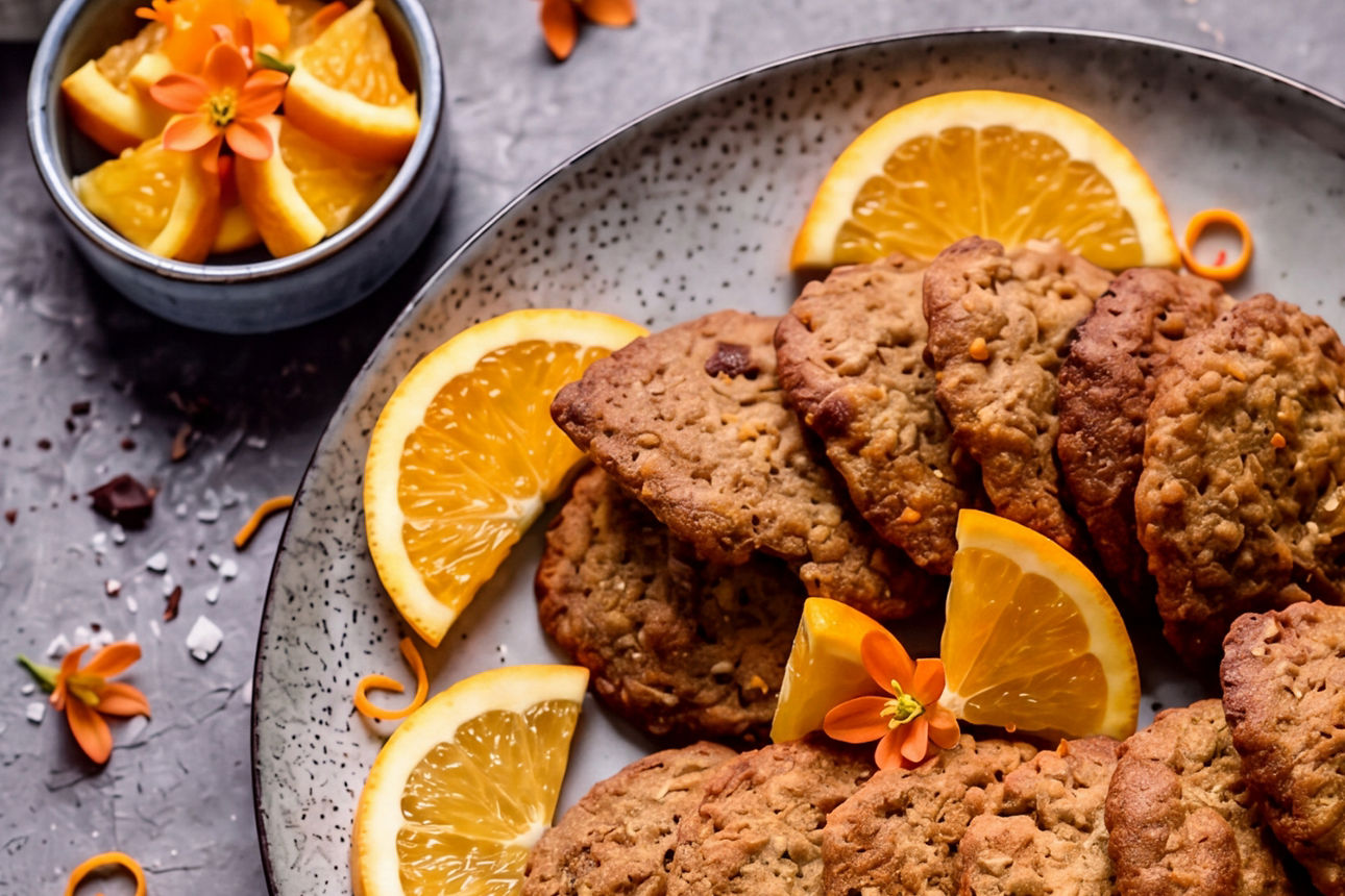 Orangen-Hafercookies