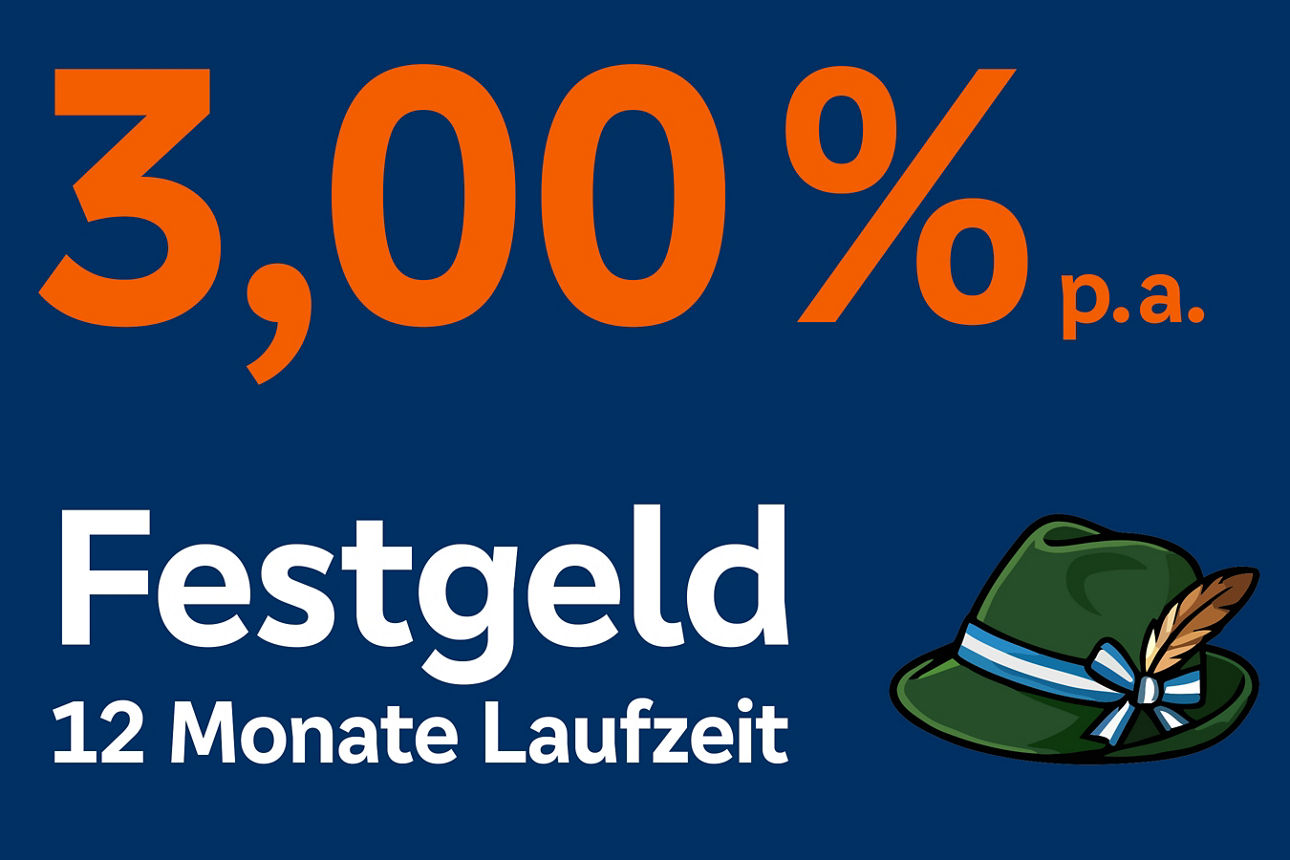 3,00% p. a. Festgeld 12 Monate Laufzeit mit Filzhut-Pictogramm