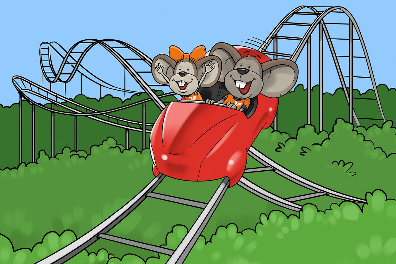 Hanni und Manni fahren Achterbahn