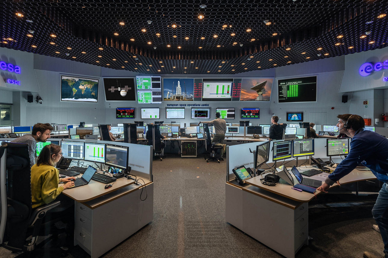 ESA-Satellitenkontrollzentrum Darmstadt, © ESA, J. Mai