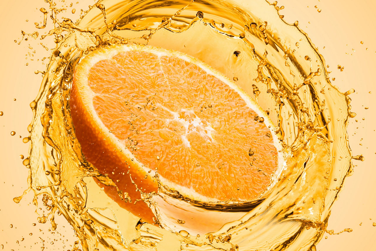 Orange im Saft
