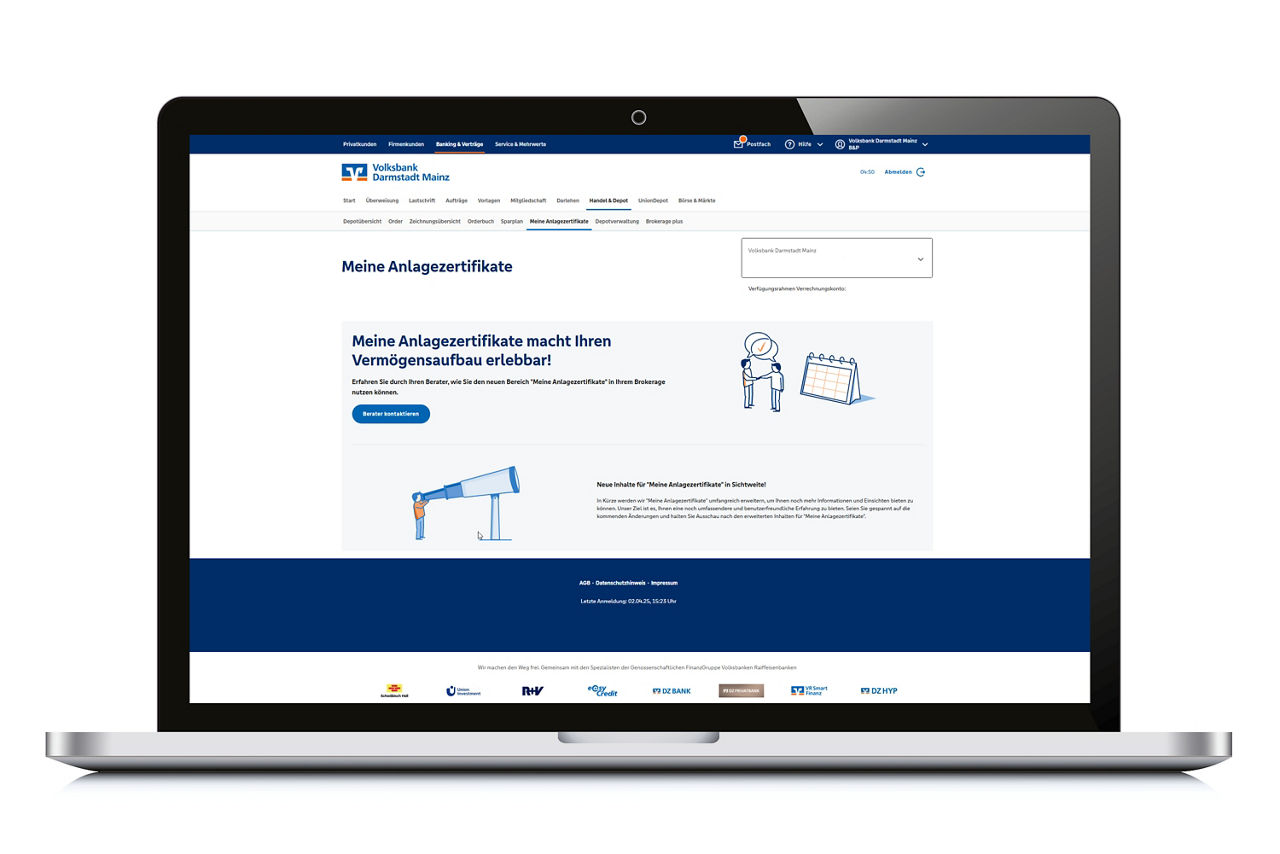 Laptopanzeige Brokerage