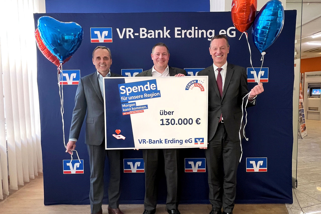Spendensumme 2025 der VR-Bank Erding eG