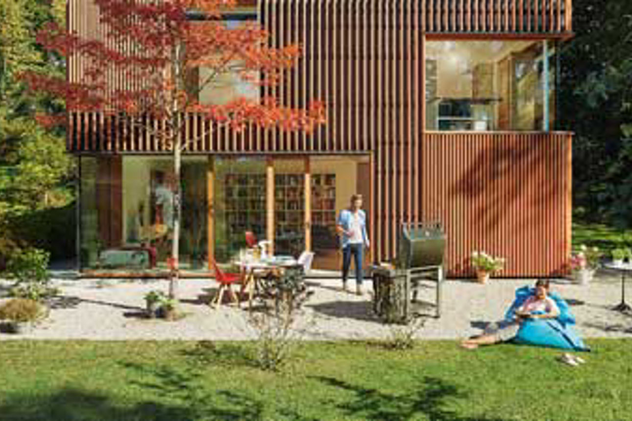 Baufinanzierung - Beratung, großes Haus mit Garten