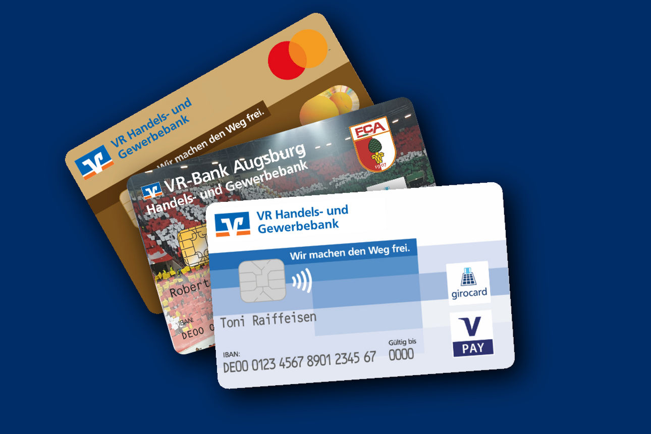 drei Kartenprodukte der VR Handels- und Gewerbebank eG