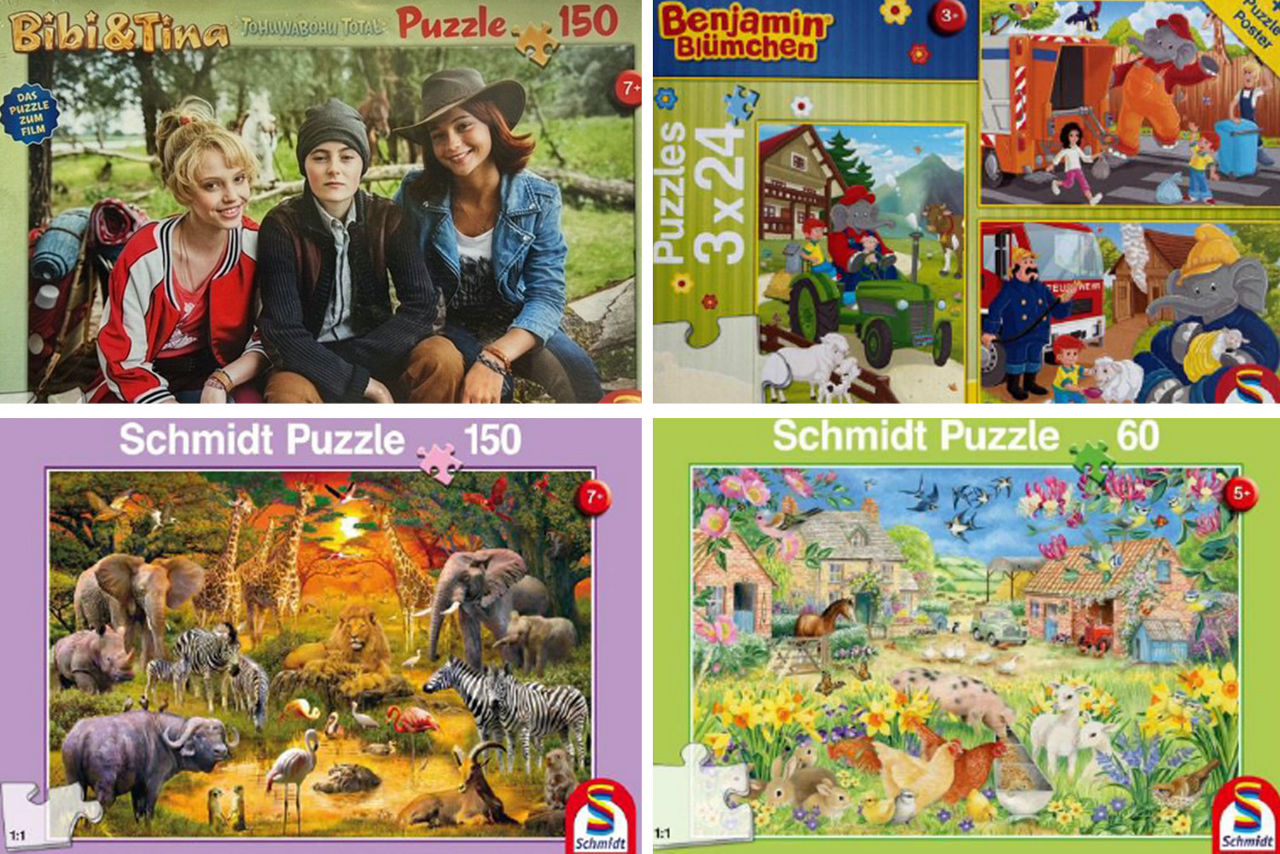 Kinderpuzzle, 5-fach sortiert, Original Schmidt Spiele Made in Europe