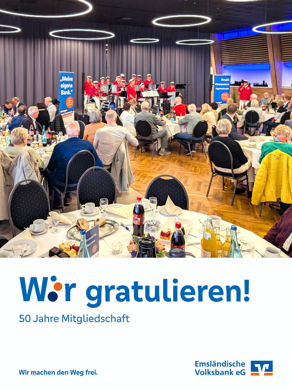 Mitgliederehrung im Saal Kamp