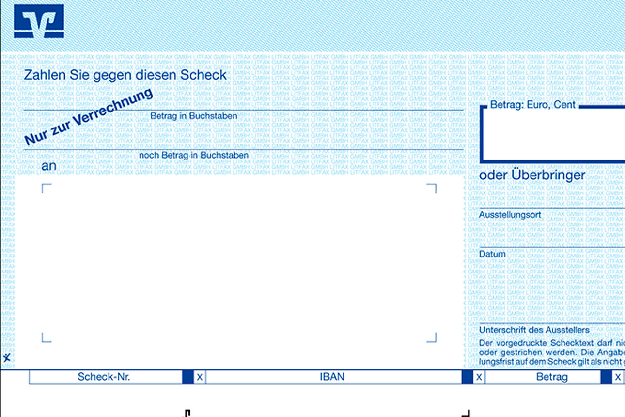 Spendenscheck-Zahlschein
