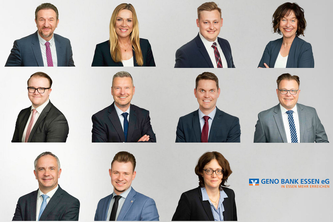 Fotos der Mitarbeiterinnen und Mitarbeiter der Abteilung Private Banking.