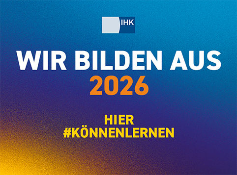 Grafik mit Schriftzug "Wir bilden aus 2025"