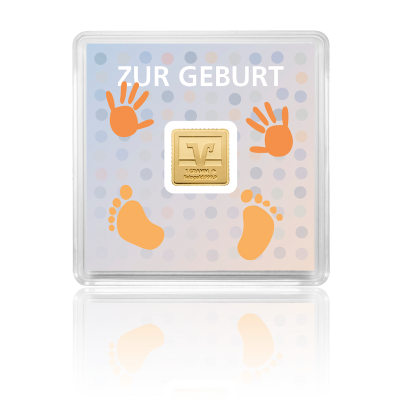 "Zur Geburt"  1 Gramm Gold