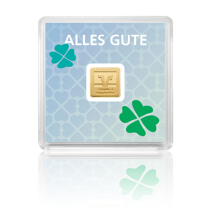 "Alles Gute" - Goldbarren 1 Gramm