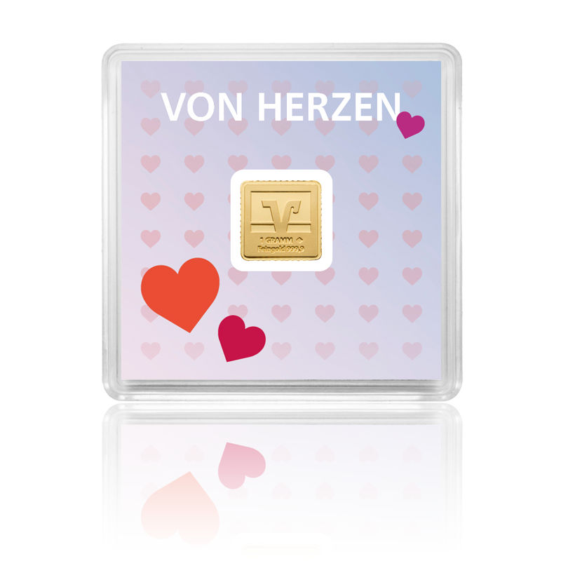"Von Herzen"  1 Gramm Gold