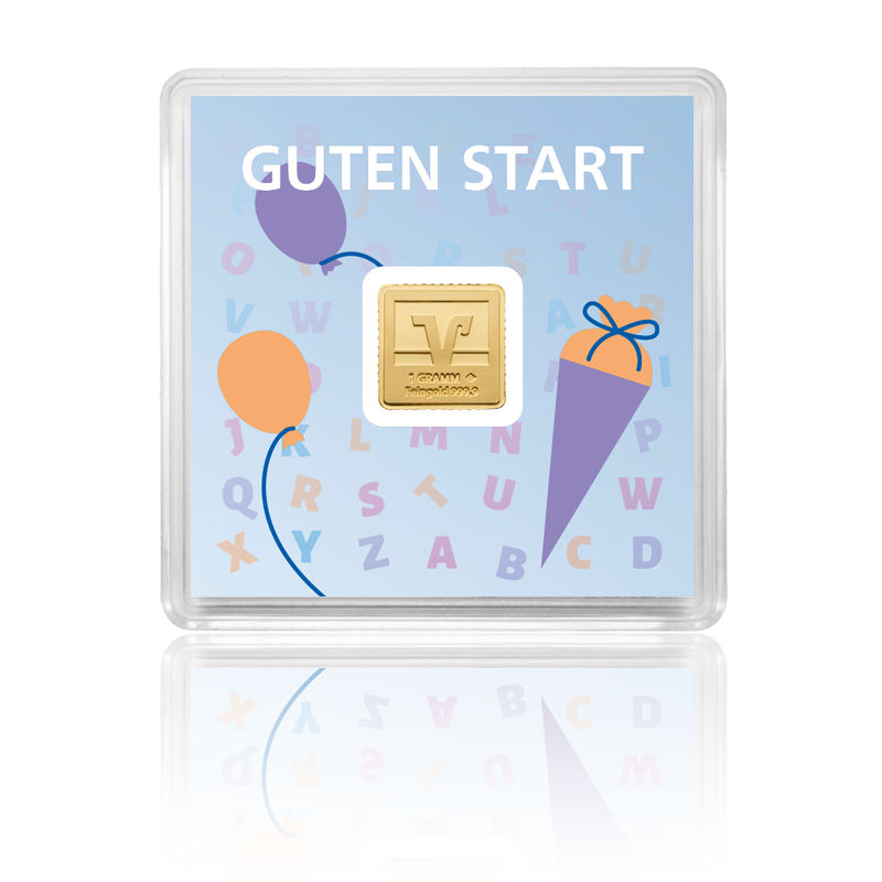 "Schulanfang" - Goldbarren 1 Gramm