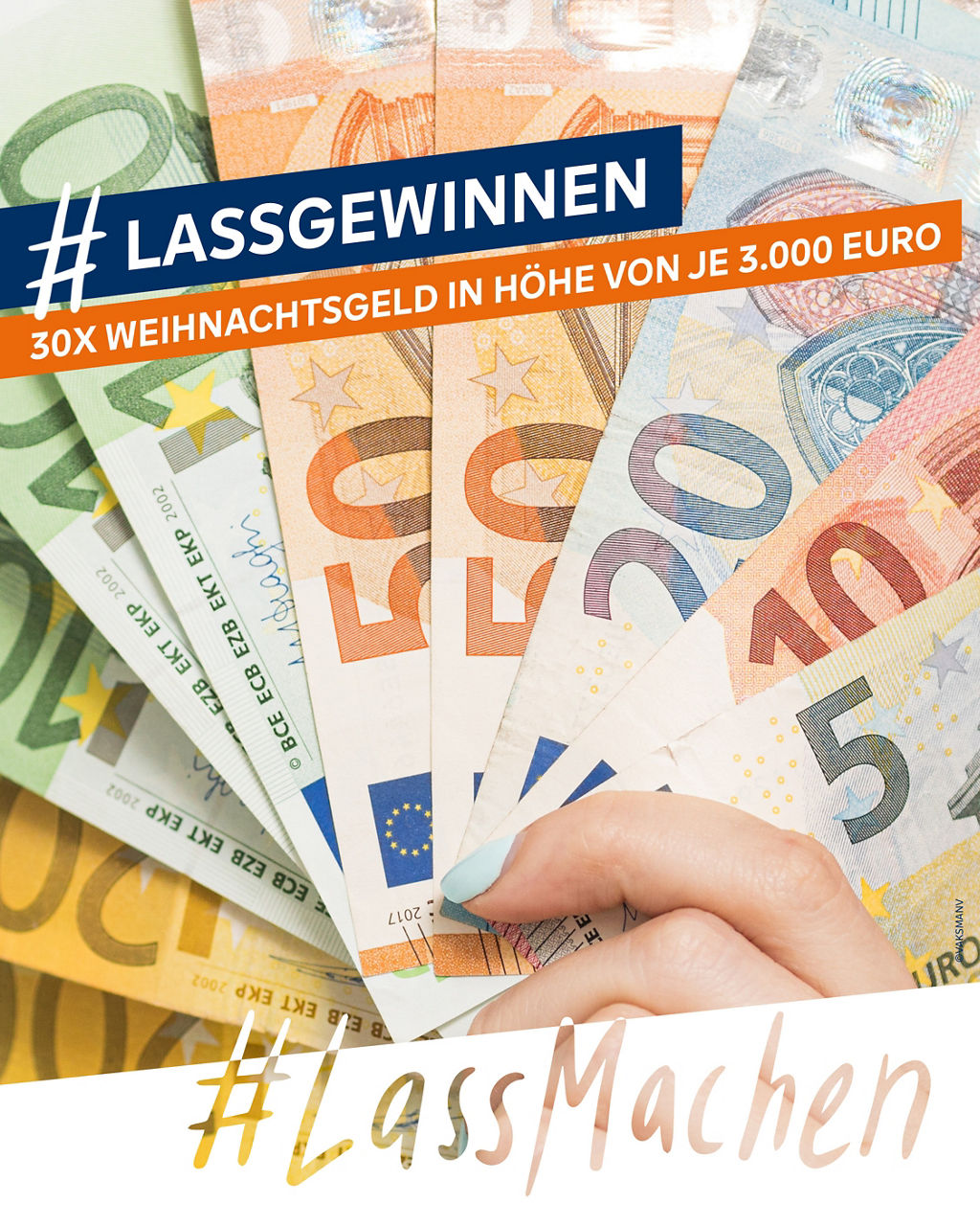 Geldscheine als Gewinn beim Gewinnsparen