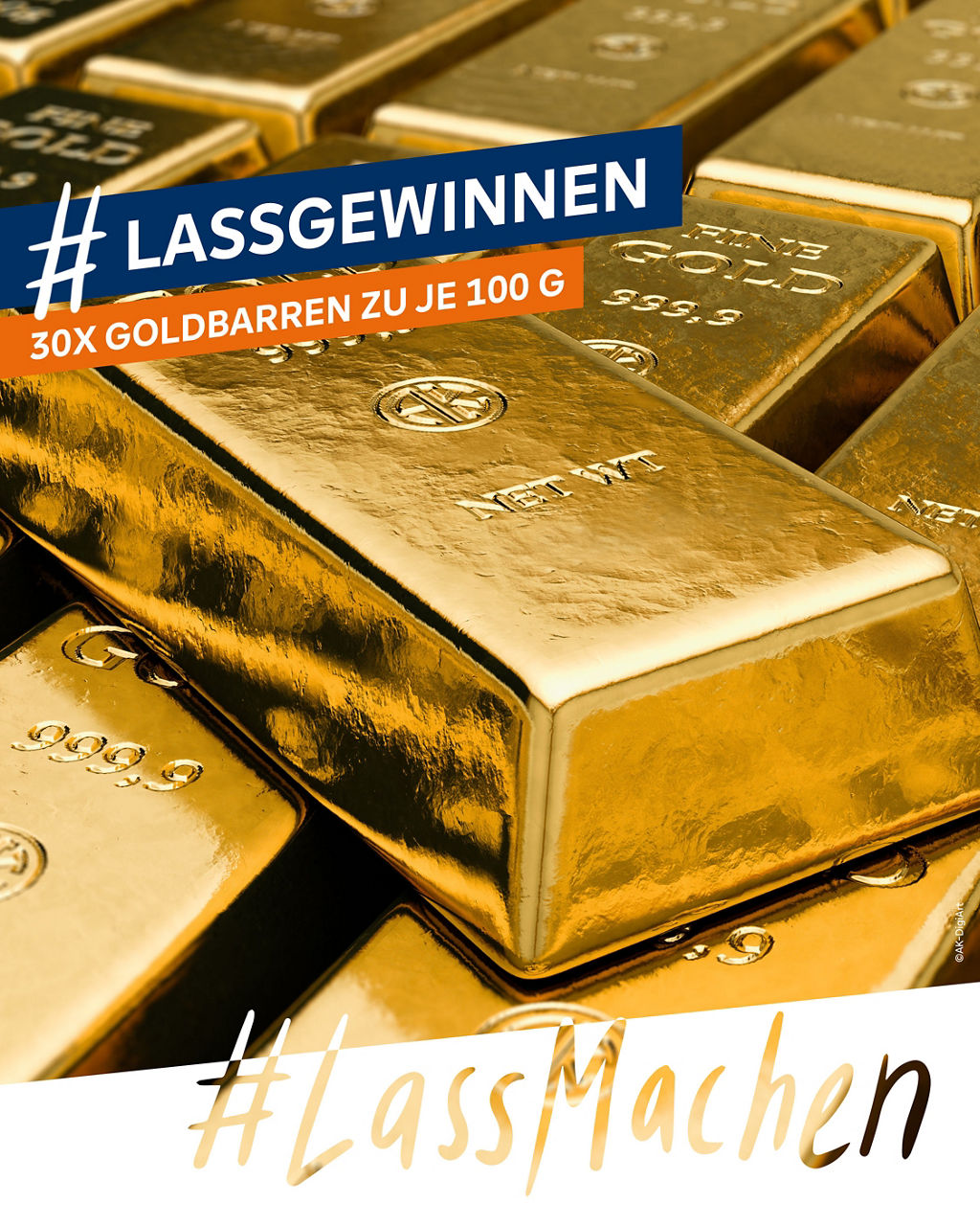 Goldbarren als Gewinn bei der Sonderziehung.