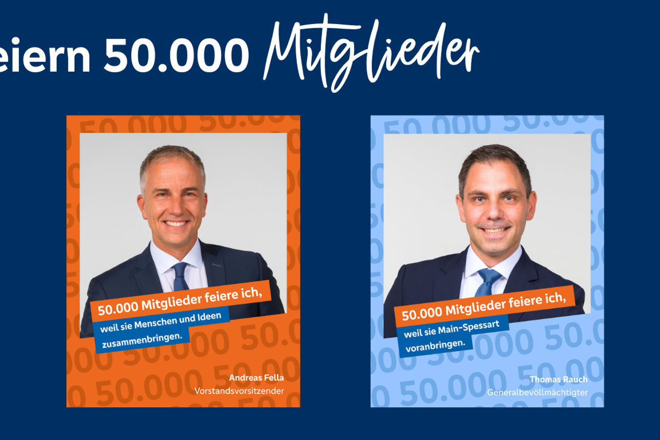 Unser Vorstand feiert 50.000 Mitglieder