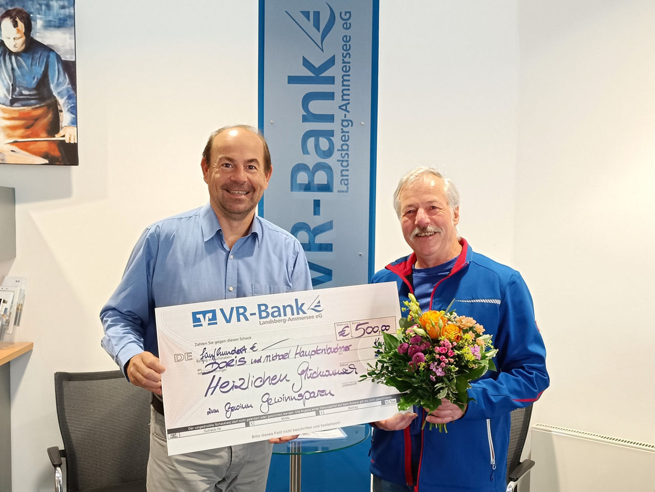 500 Euro und noch Blumen dazu!