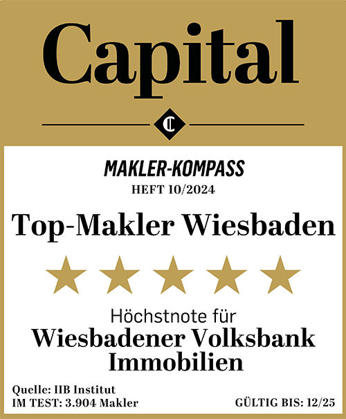 Capital Makler-Kompass: Top-Makler Wiesbaden - Höchstnote für Wiesbadener Volksbank Immobilien