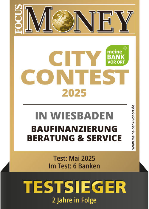 Focus Money City Contest 2025 - Testsieger Baufinanzierung in Wiesbaden - Beratung & Service
