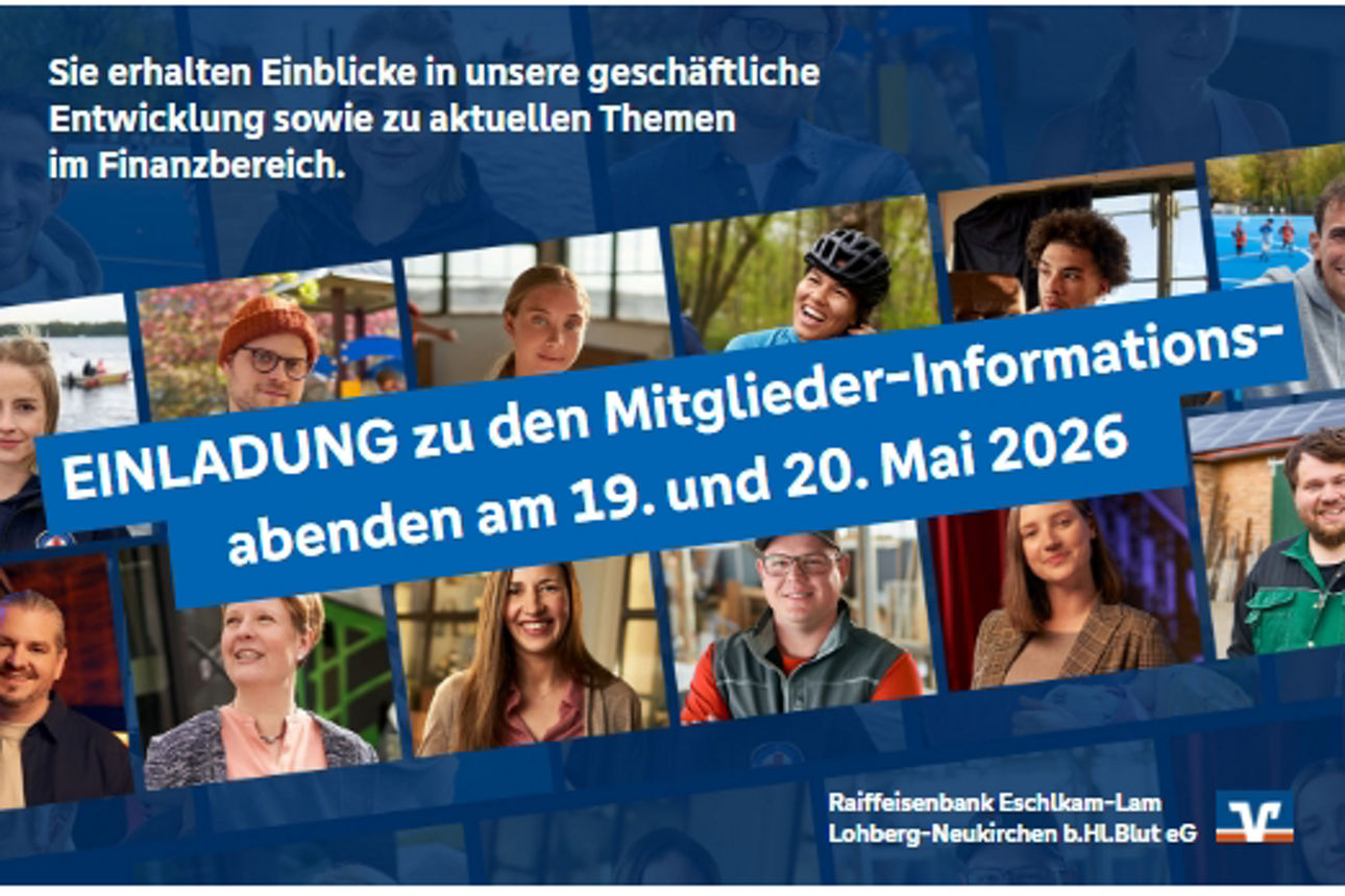 Fotocollage von Personen die die Mitgliedschaft verkörpern sollen