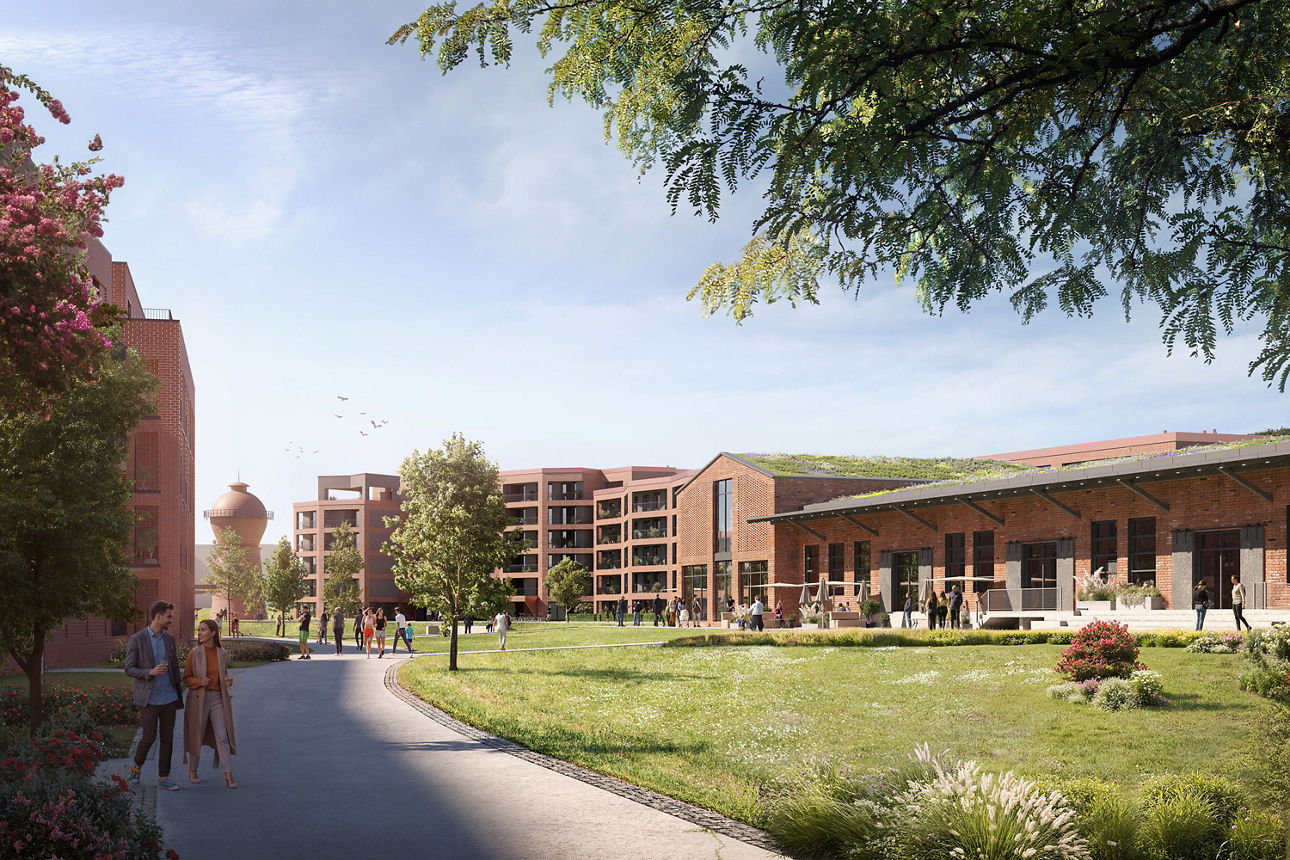 Darstellung des "Urban Living Lübeck" - Wohnanlage mit vollmöblierten Lifestyle-Appartments