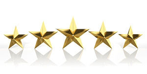 5 Sterne in Gold