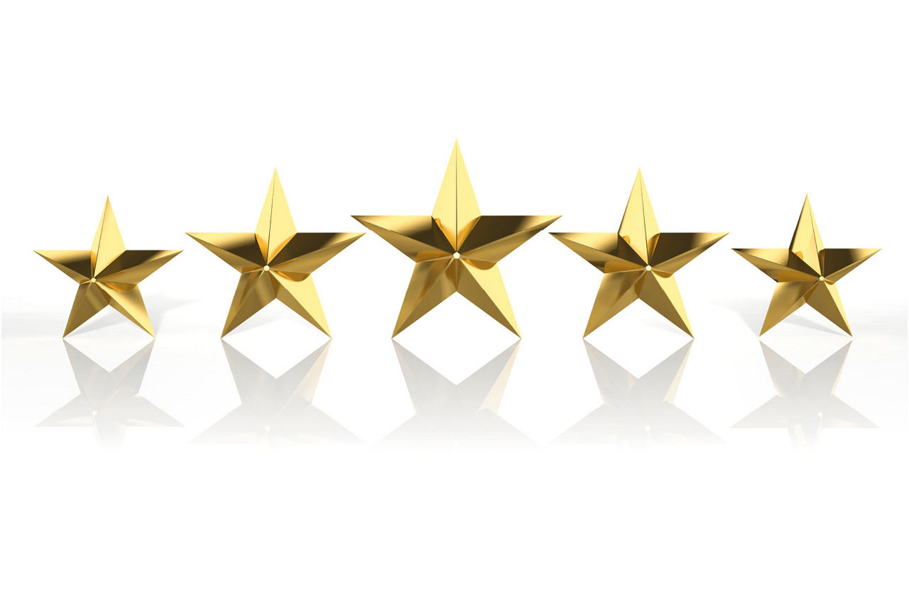5 goldene Sterne