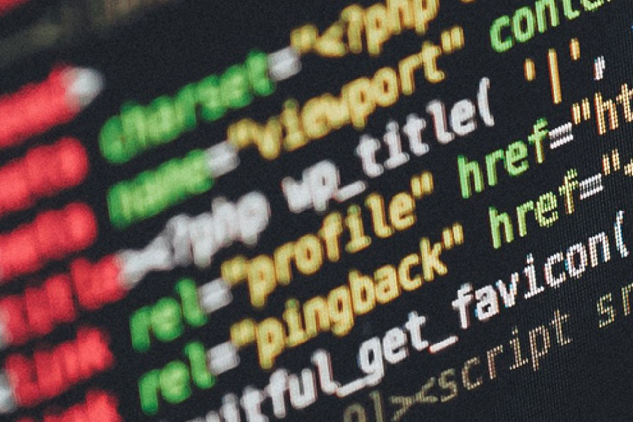 Bild mit Programmiertext