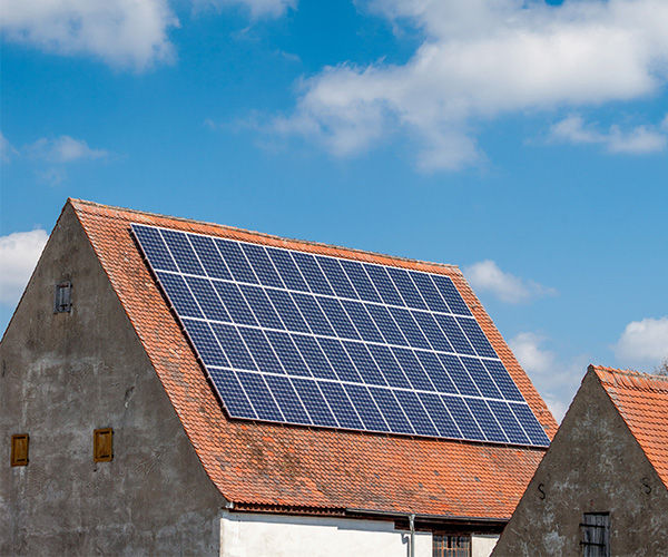 Solaranlage auf Häuserdach