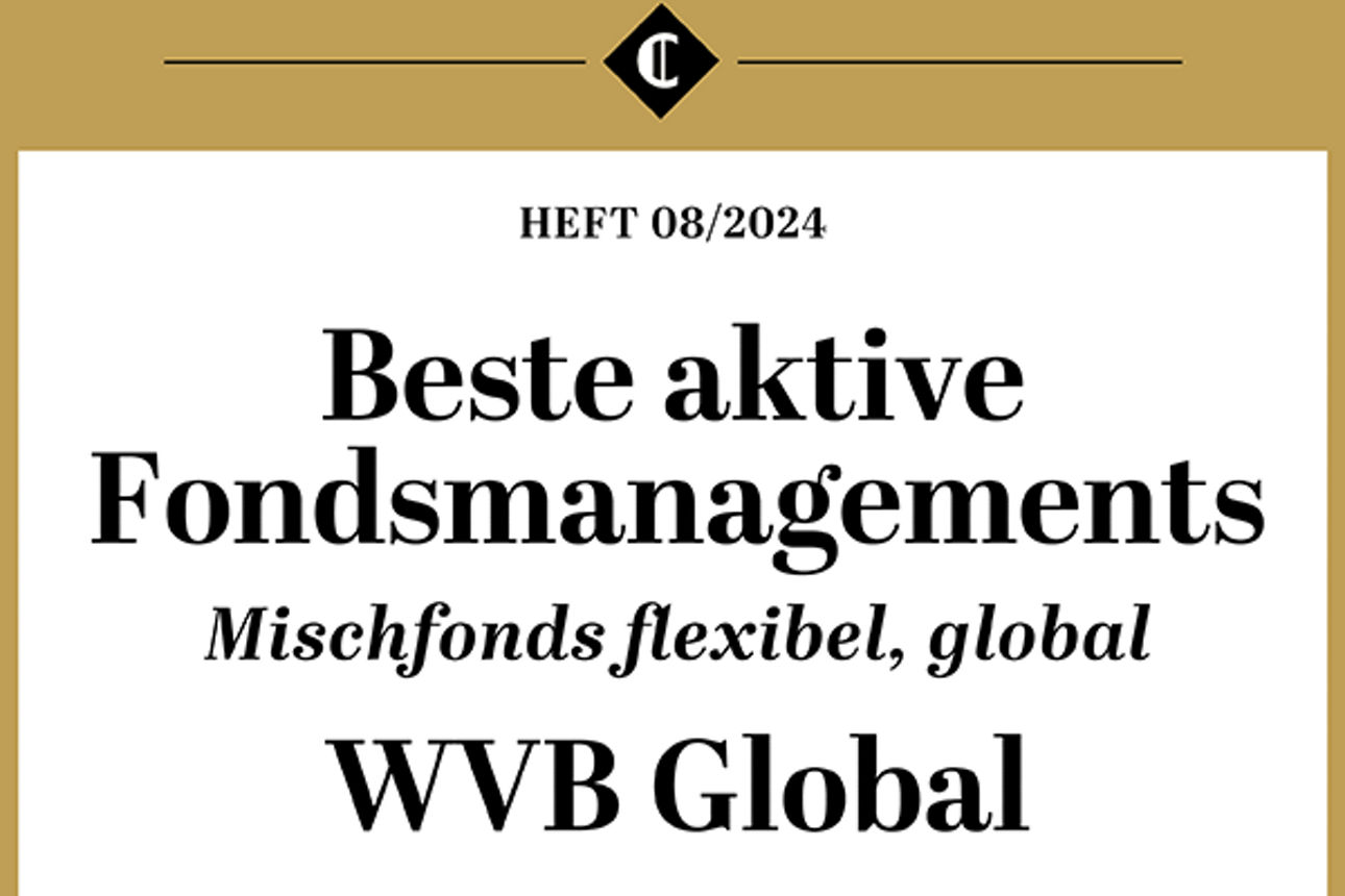 Siegel der Zeitschrift Capital: Beste aktive Fondsmanagements - Mischfonds flexibel, global - WVB Global